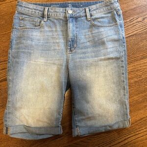 St. John's Bay Light Blue Denim Bermuda Shorts